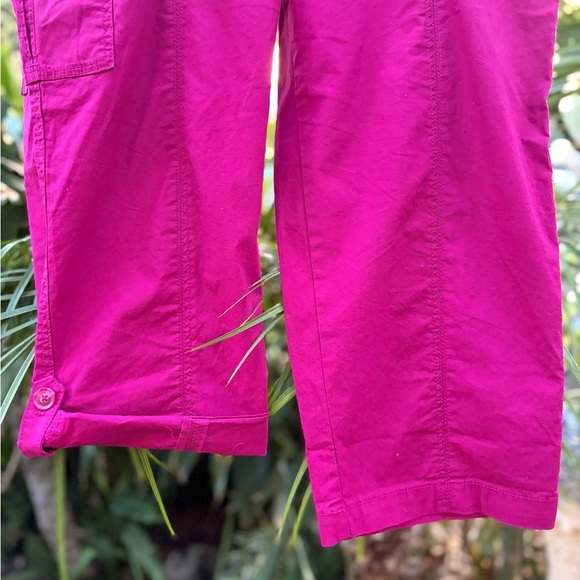 Chico’s Fuchsia Convertible Poplin Pants Size 2.5 - Picture 7 of 11